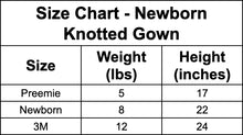 Load image into Gallery viewer, Gabby Cats Newborn Knotted Gown