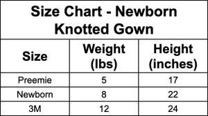 Minnie Check Newborn Knotted Gown