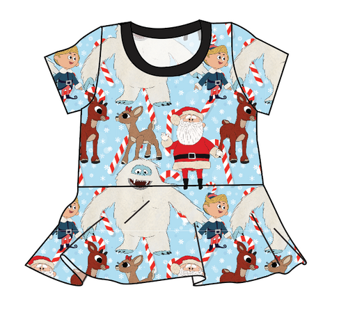 Reindeer Games Peplum Top