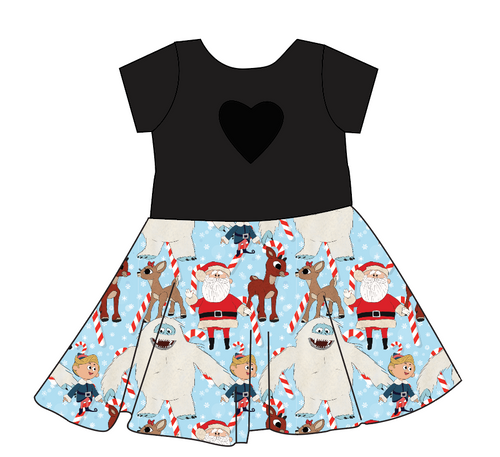 Reindeer Games Molly Heart Back Twirly Dress