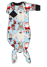Load image into Gallery viewer, Reindeer Games Newborn Knotted Gown