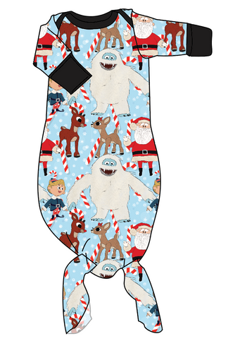 Reindeer Games Newborn Knotted Gown