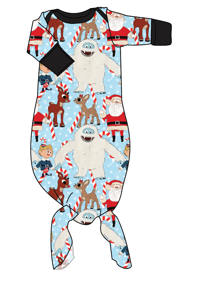 Reindeer Games Newborn Knotted Gown