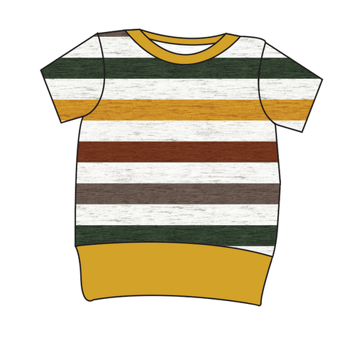 Fall Stripes Grow With Me Tee
