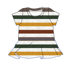 Fall Stripes Peplum Top