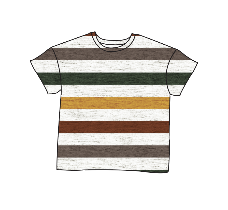 Fall Stripes Oversized Tee