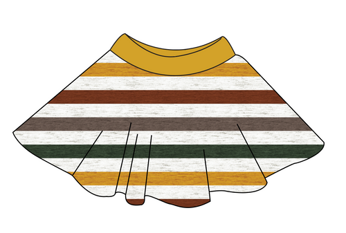 Fall Stripes Circle Skirt