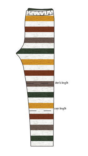 Fall Stripes Basic Leggings