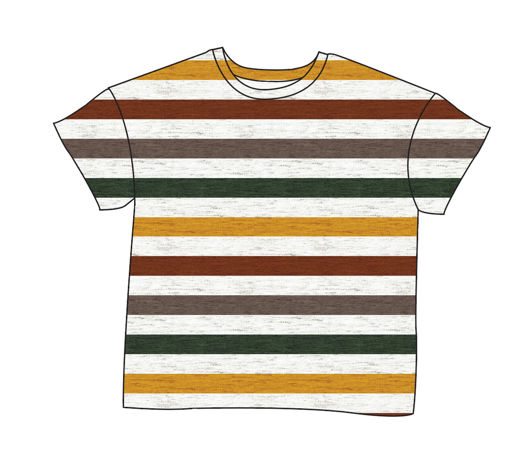 Fall Stripes Ladies' Oversized Tee