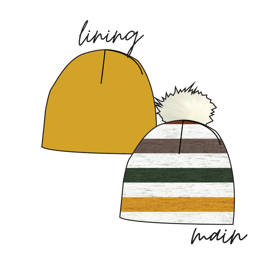 Fall Stripes Slouchy Beanie (Reversible!)