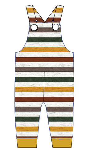 Fall Stripes Overalls and Shortalls
