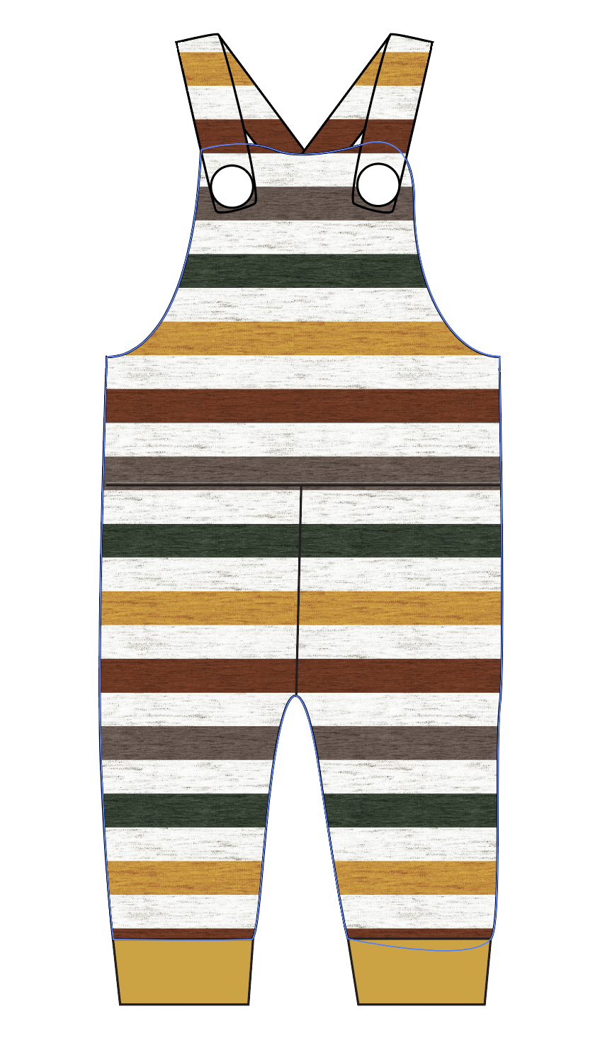 Fall Stripes Overalls and Shortalls