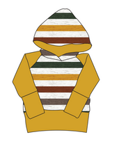 Load image into Gallery viewer, Fall Stripes Grow With Me Hoodie (or Crewneck)