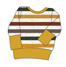 Load image into Gallery viewer, Fall Stripes Grow With Me Hoodie (or Crewneck)