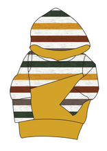 Load image into Gallery viewer, Fall Stripes Grow With Me Hoodie (or Crewneck)