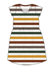 Load image into Gallery viewer, Fall Stripes Ladies&#39; Play Dress