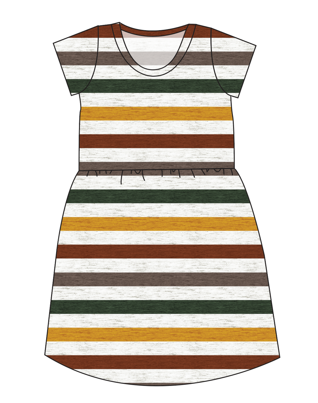Fall Stripes Ladies' Play Dress