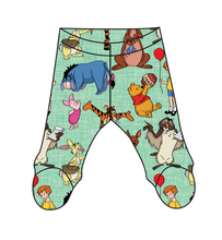 Load image into Gallery viewer, Pooh and Friends Newborn Footed Pants