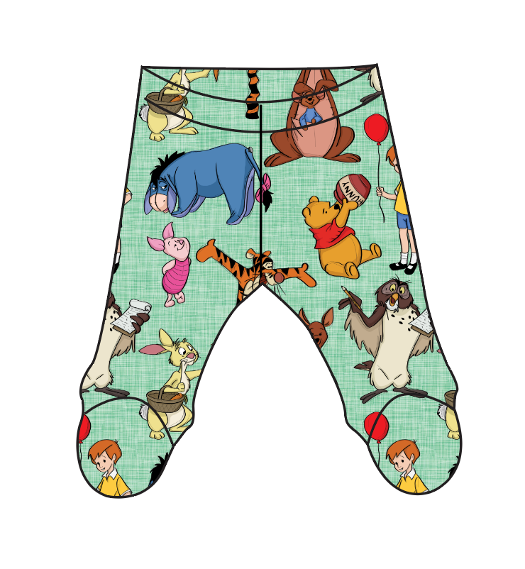 Pooh and Friends Newborn Footed Pants