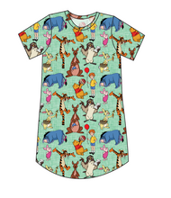 Load image into Gallery viewer, Pooh and Friends Ladies&#39; T-Shirt Dress