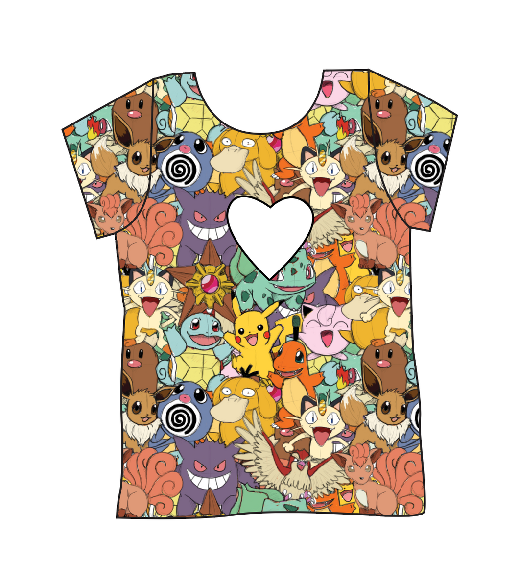 Gotta Catch Em All Cambria Heart Back Tee