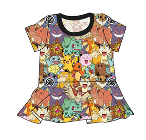 Gotta Catch Em All Peplum Top