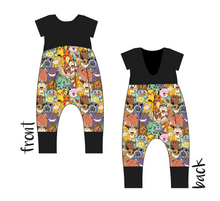 Load image into Gallery viewer, Gotta Catch Em All Low Back Romper and Bubble Romper