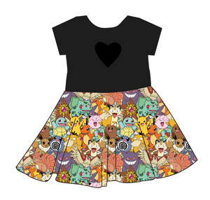 Gotta Catch Em All Molly Heart Back Twirly Dress