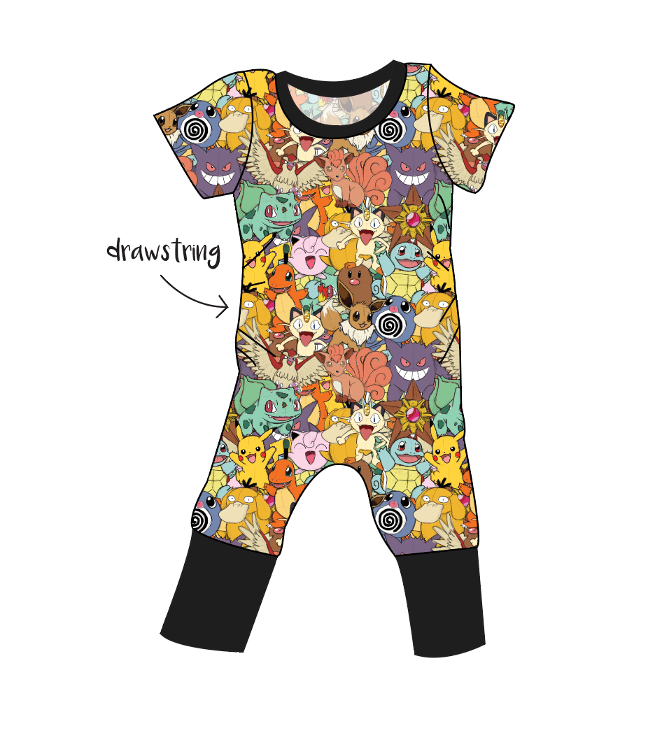 Gotta Catch Em All Grow With Me Pants And Shorts Romper