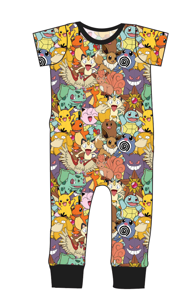 Gotta Catch Em All Emmett Pants And Shorts T-Shirt Romper