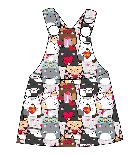 Valentine Cats Skirt-Alls