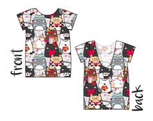 Load image into Gallery viewer, Valentine Cats Low Back Ballerina Tee