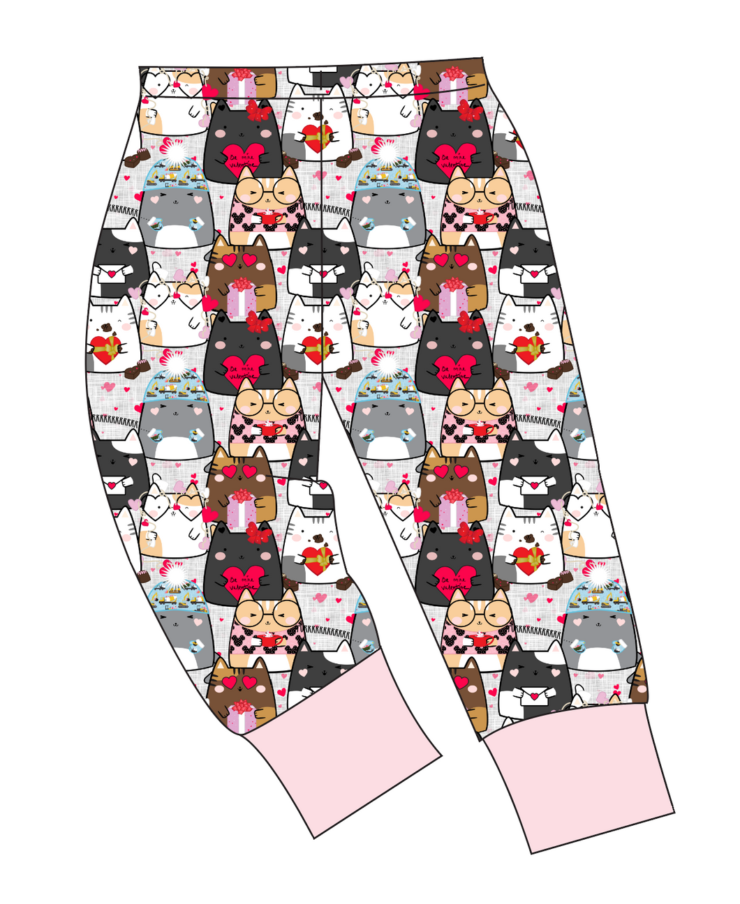 Valentine Cats Mens' Lounge Pants