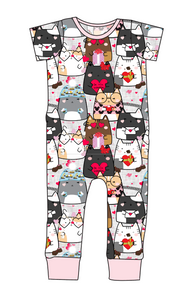 Valentine Cats Emmett Pants And Shorts T-Shirt Romper