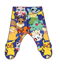 Load image into Gallery viewer, Poke Love Newborn Footed Pants