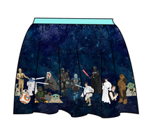 Load image into Gallery viewer, Space Saga Parade Kids Gathered Skirt