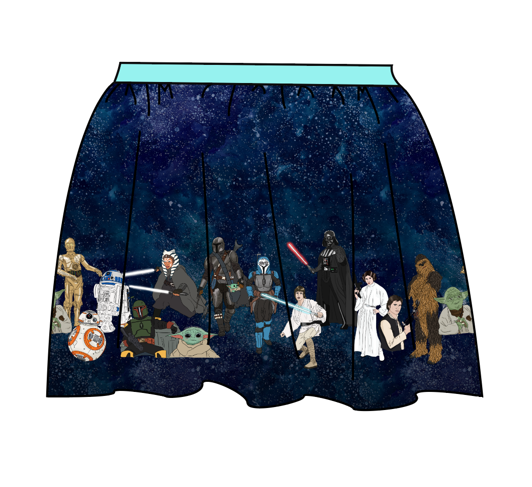 Space Saga Parade Kids Gathered Skirt