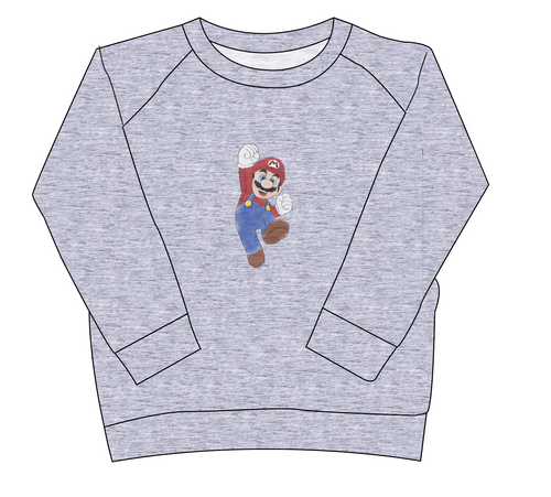 Vintage Mario Classic Hoodie (or Crewneck)