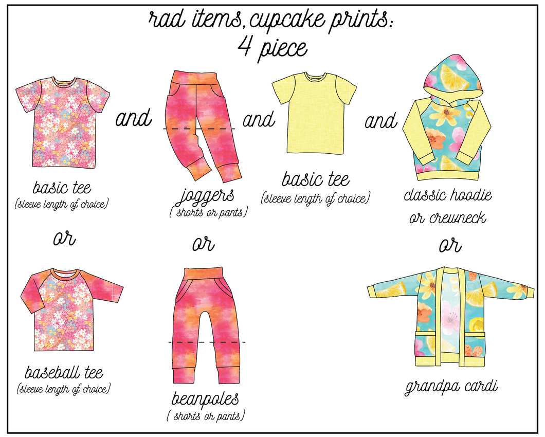 Spring 4 Piece Capsule: Rad Items, Cupcake Colours