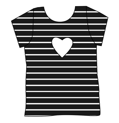 Solids Sale Cambria Heart Back Tee