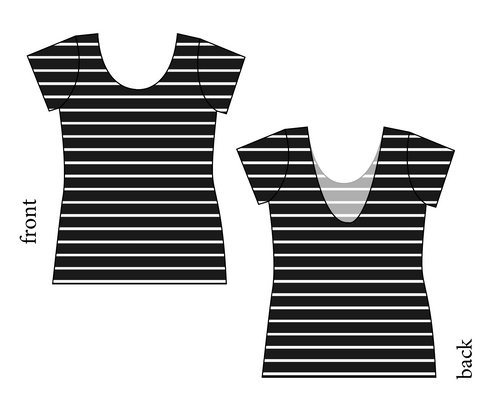 Solids Sale Ladies' Low Back Ballerina Tee