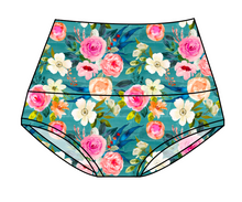 Load image into Gallery viewer, Teal Floral Ladies&#39; Underwear