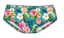 Load image into Gallery viewer, Teal Floral Ladies&#39; Underwear