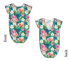Teal Floral Leo