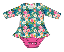 Load image into Gallery viewer, Teal Floral Peplum Top