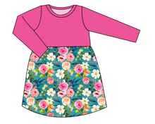 Load image into Gallery viewer, Teal Floral Play Dress