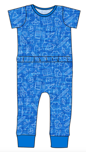 Academic Doodles Bennett Pants and Shorts Length T-Shirt Romper