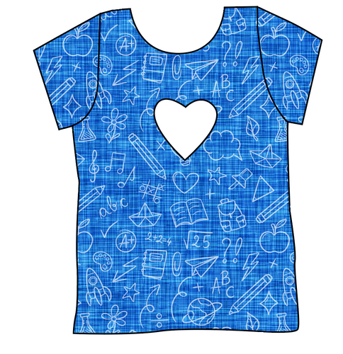 Academic Doodles Cambria Heart Back Tee