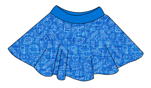 Academic Doodles Circle Skirt