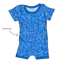 Load image into Gallery viewer, Academic Doodles Grow With Me Pants And Shorts Romper